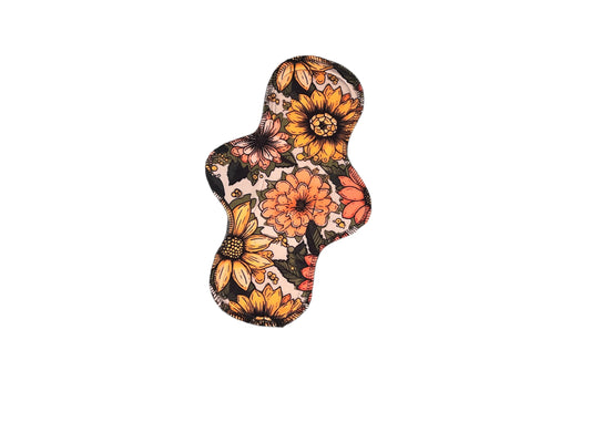 Goth Floral Single Cloth Pad (Multiple Sizes Available)